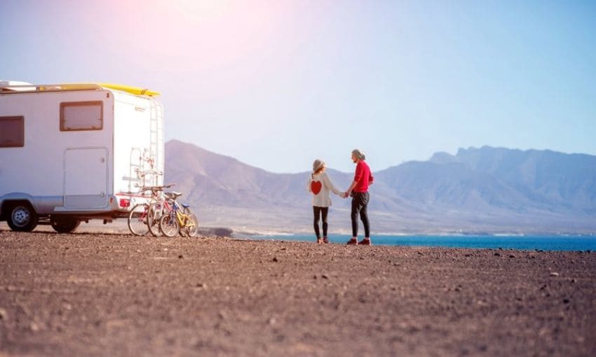 Viajando con autocaravana en la isla de Fuerteventura.