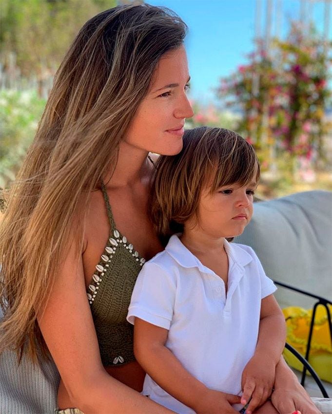 Malena Costa y su hijo Mario