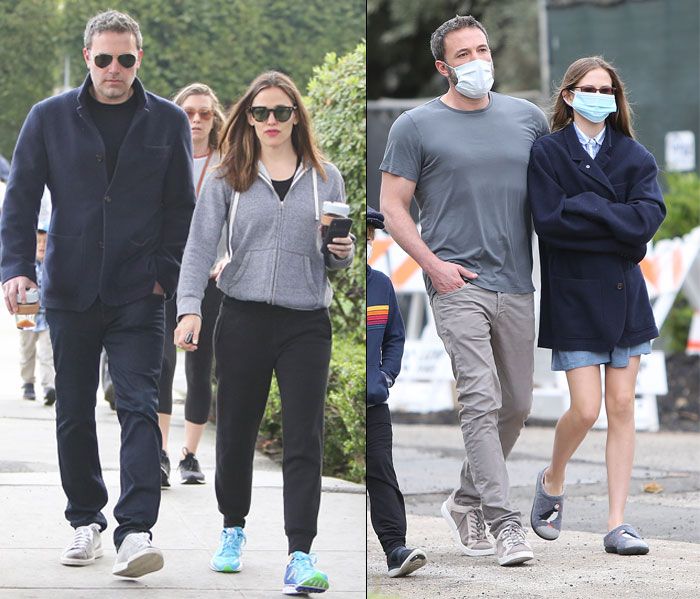 Ben Affleck con sus tres hijos