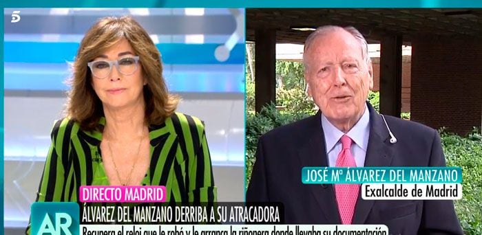 Ana Rosa Quintana y José María Álvarez del Manzano en 'El Programa de Ana Rosa'