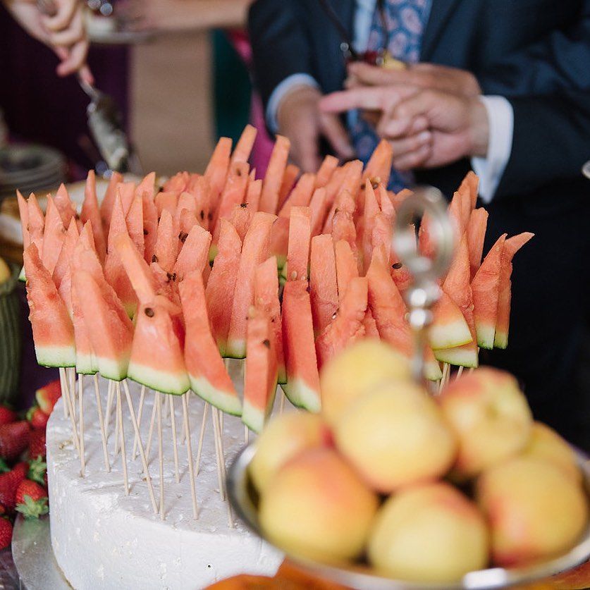 Recena de boda con frutas