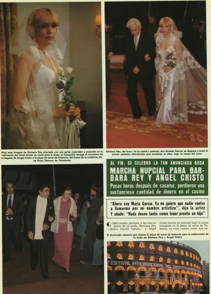 Hola 1846. Enero 1980. Boda Bárbara Rey y Ángel Cristo.