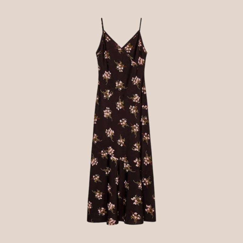 slip dress de flores