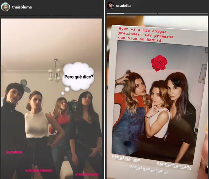 Amaia Salamanca y su reencuentro con amigas más especial