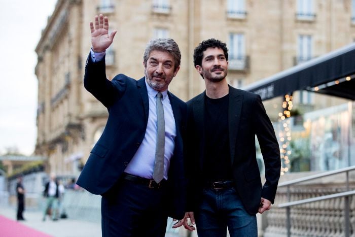 Junto a su padre, Ricardo Darín 