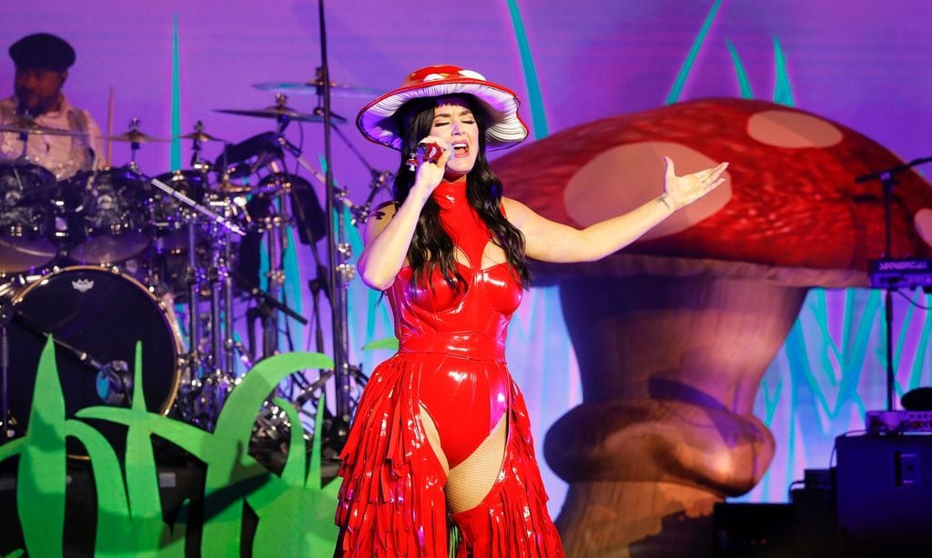 Katy Perry Christens Norwegian Prima in Reykjavik, Iceland