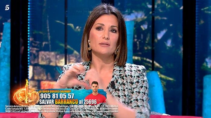 Nagore en el plató de Supervivientes