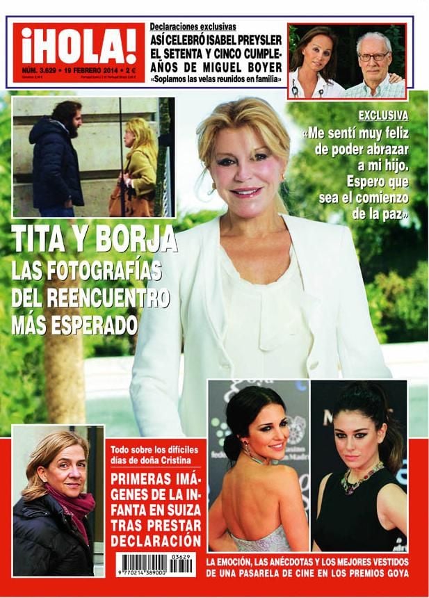 HOLA 4022. Portadas Cristina de Borbón e Iñaki Urdangarín.