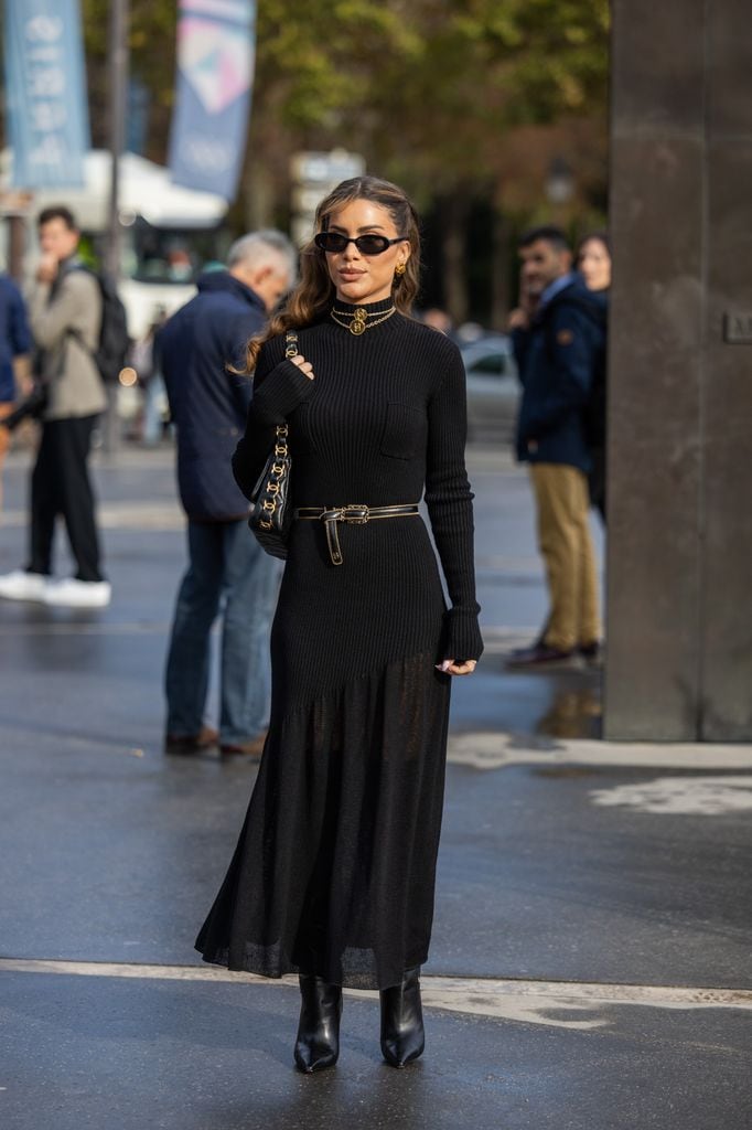 Vestido negro para otoño