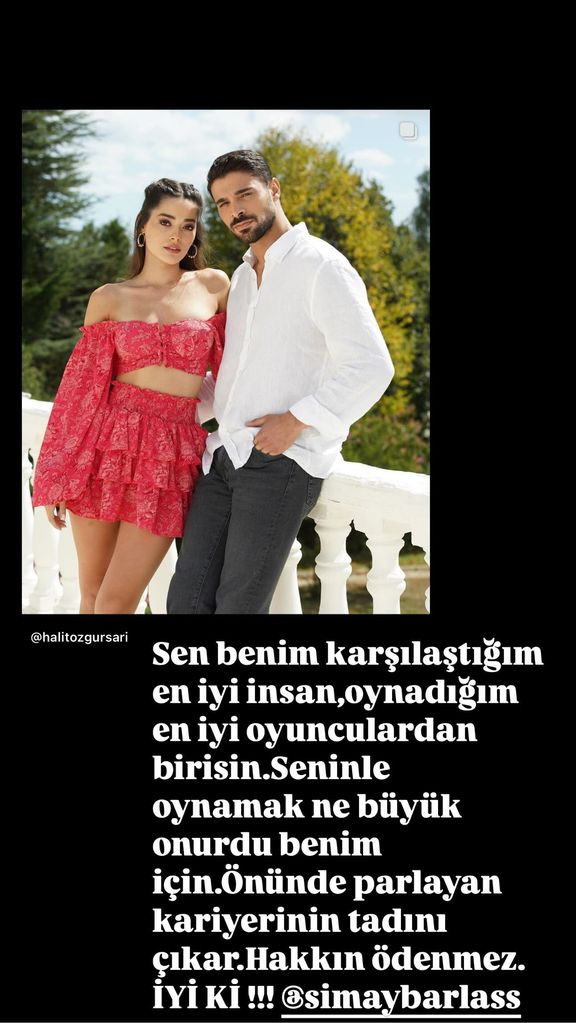 Halit Özgür Sarı se despedía de su exnovia y compañera de 'Yabani' con unas cariñosas palabras