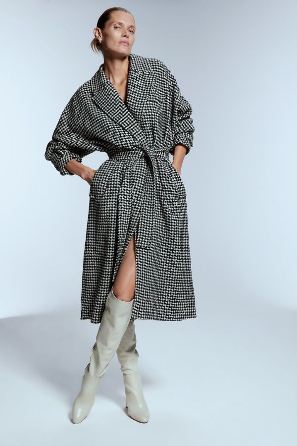 Houndstooth coat de Zara