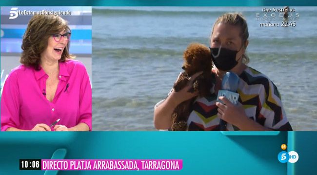 Mayka Navarro con su perro