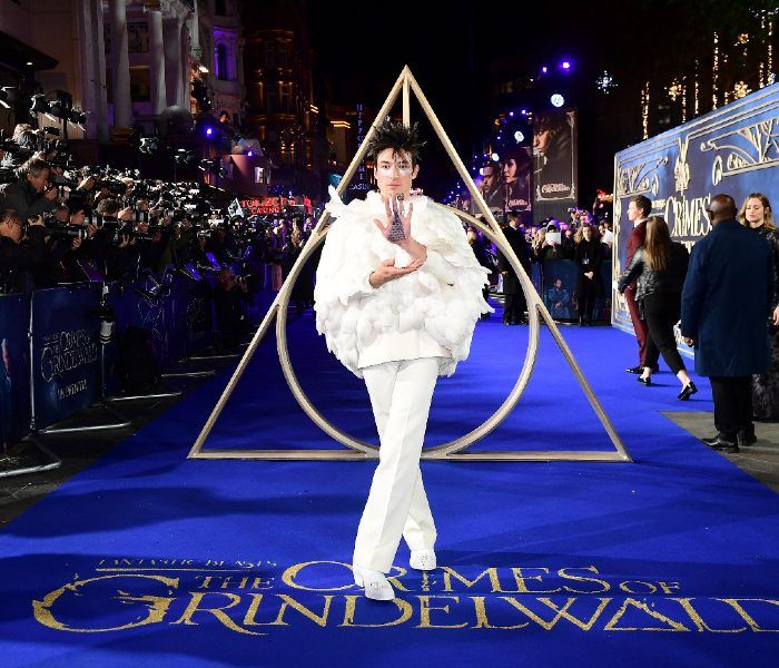 Ezra Miller en la premiere de 'Animales fantásticos'