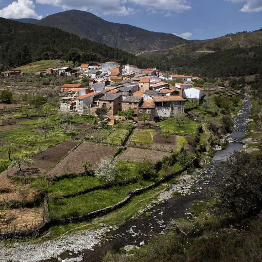 Localidad de Castillo en la comarca cacereña de Las Hurdes