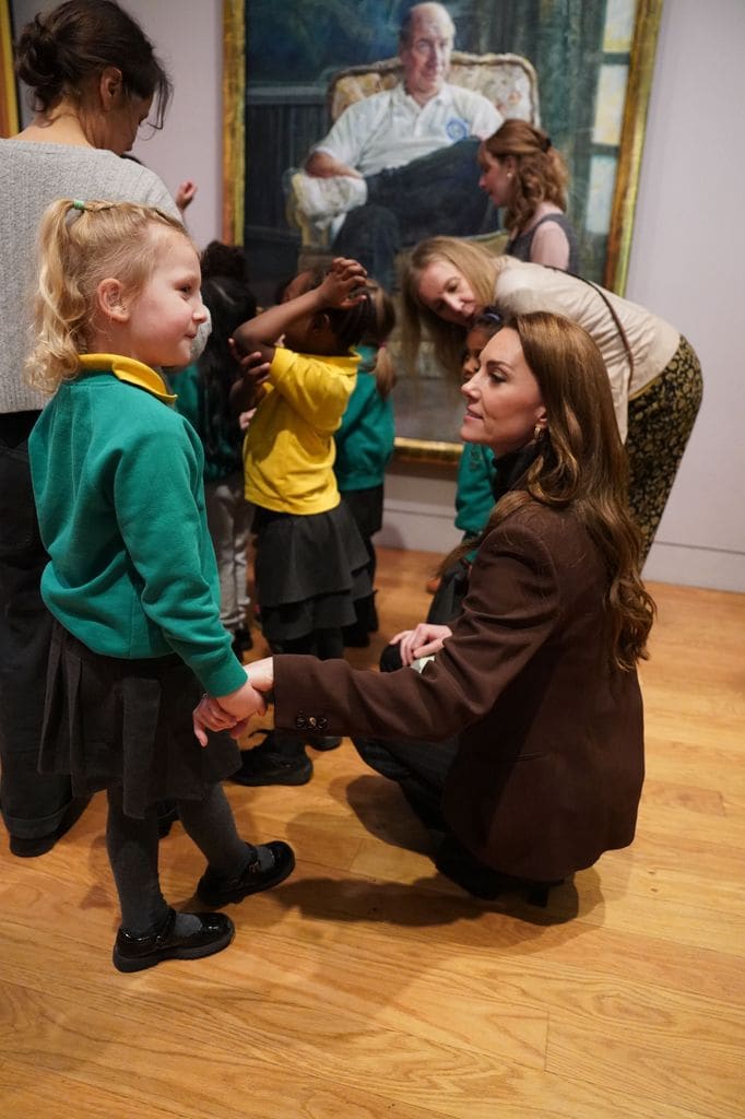 Kate Middleton  en una excursión con niños al el National Portrait Gallery