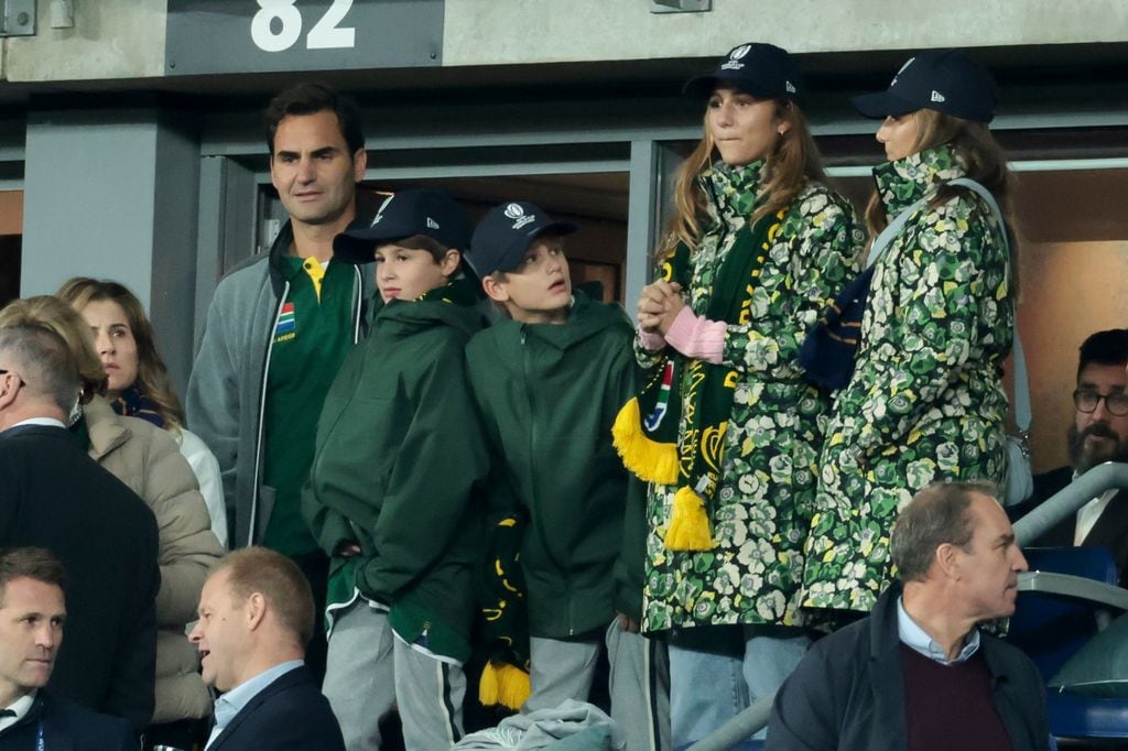Roger Federer, con su mujer y sus hijos