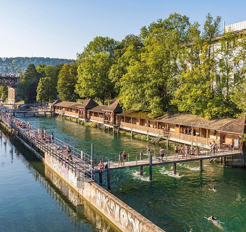 Flussbad Unterer Letten, baños en Zurich