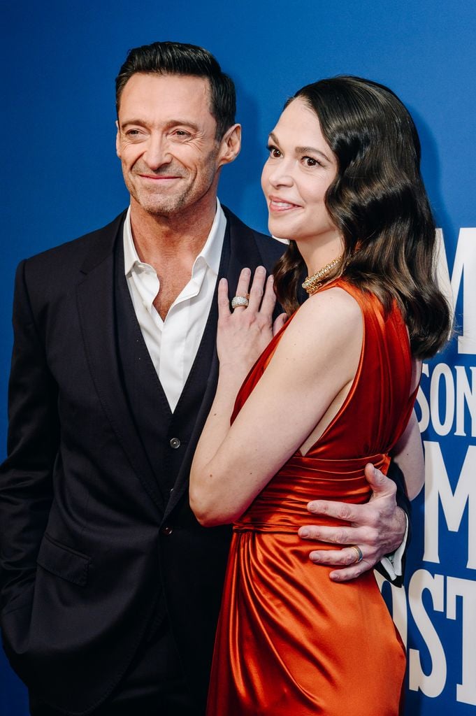 Hugh Jackman y Sutton Foster,  en la presentación de 'The Music Man'