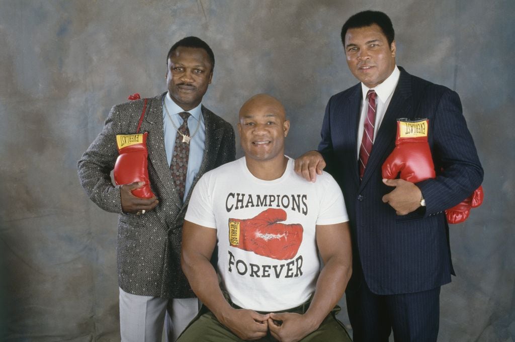  Joe Frazier, George Foreman y Mohamed Ali 