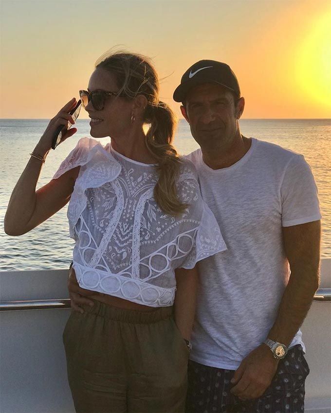 Helene Svedin y Luis Figo