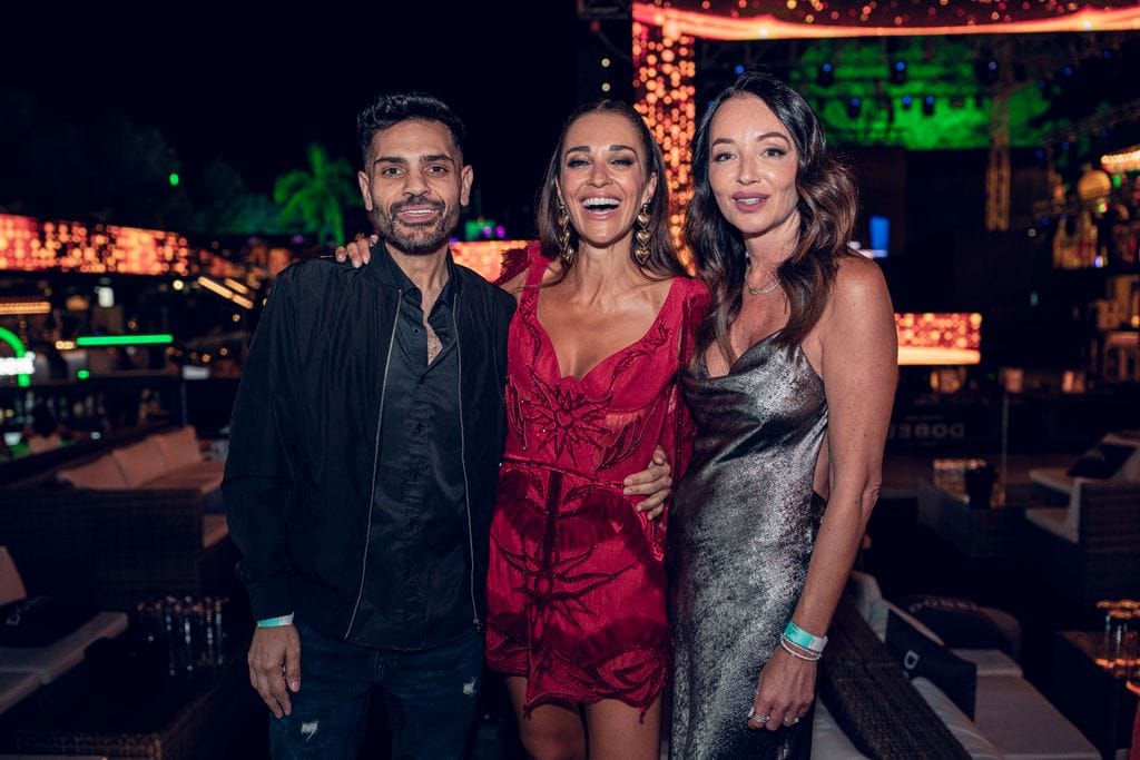  Michael Costello, Paula Echevarria y la estilista Ana Antic en el cumpleaños de la actriz, celebrado el pasado agosto en el festival Starlite