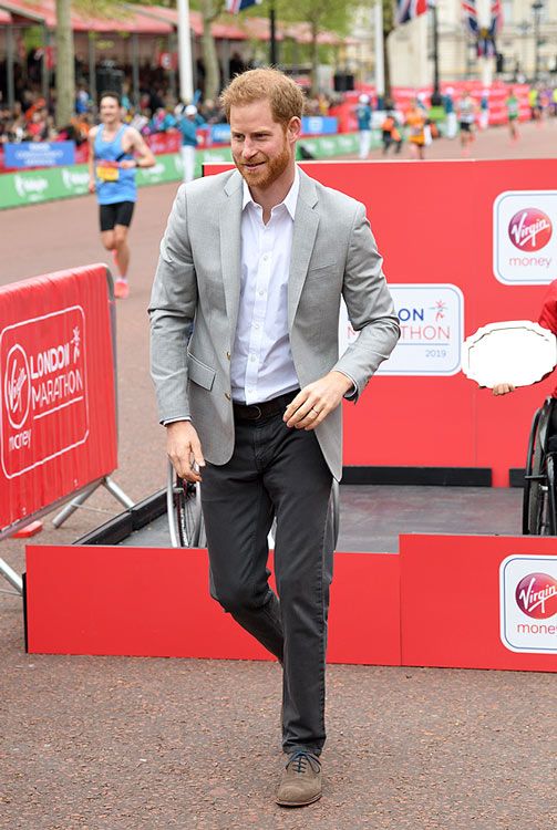 El príncipe Harry, en el maratón de Londres de 2019