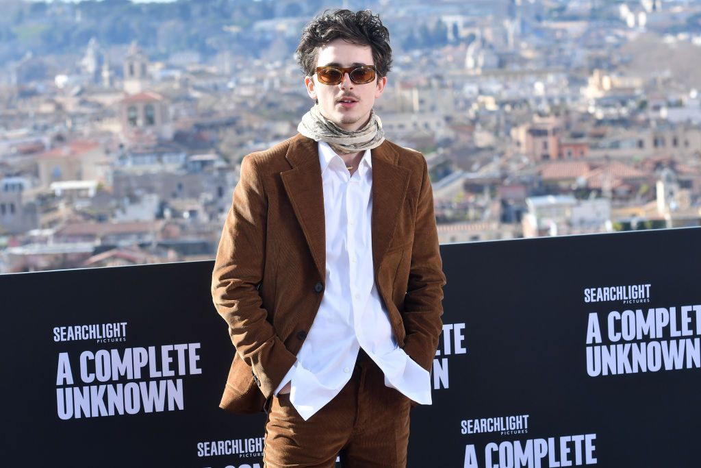 Timothee Chalamet en la premier en Roma. 