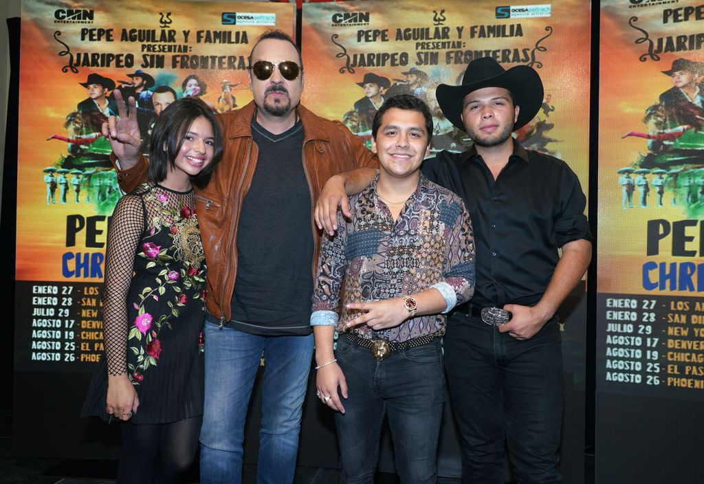 Chtistian Nodal, Pepe Aguilar y Ángela Aguilar