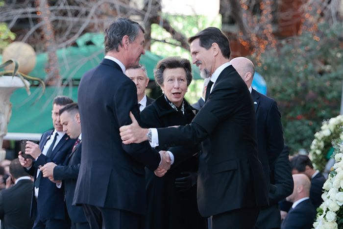 Princesa Ana en el funeral de Constantino de Grecia