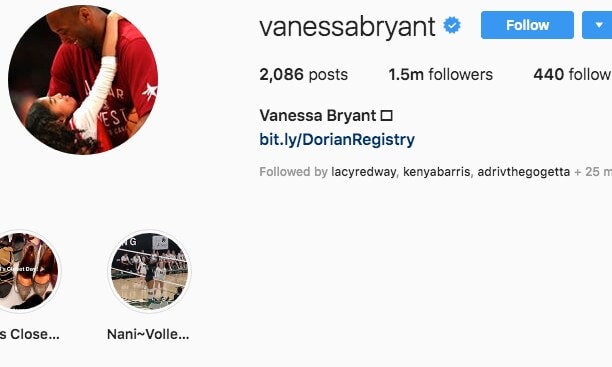 Vanessa Bryant changed her social media icon