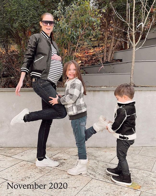 Coco Rocha con sus dos hijos