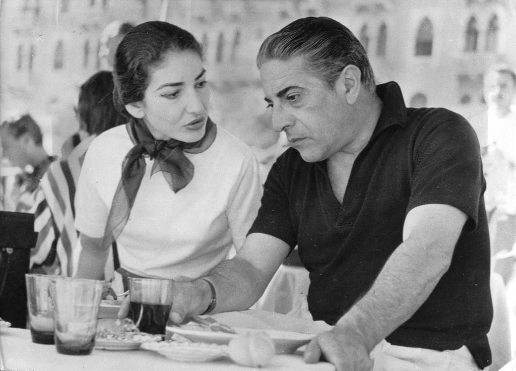 Maria Callas con Aristoteles Onassis