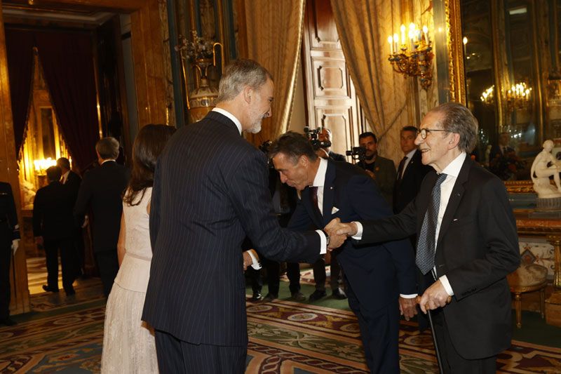 Los reyes Felipe y Letizia en un acto de la OTAN en el Palacio Real