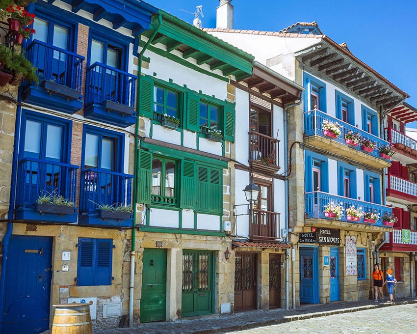 Casas de pescadores, Hondarribia, Guipúzcoa