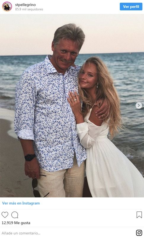 Elizaveta Peskova y su padre