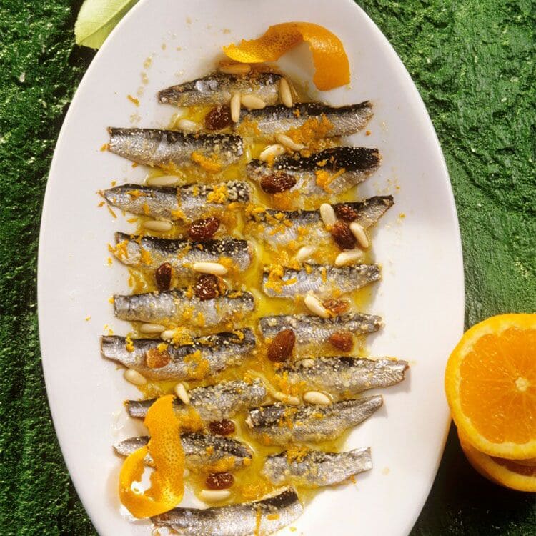 Sardinas con naranja