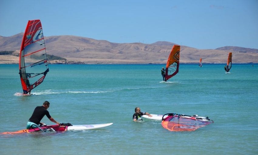 Windsurf en Playa Blanca, Costa Calma.