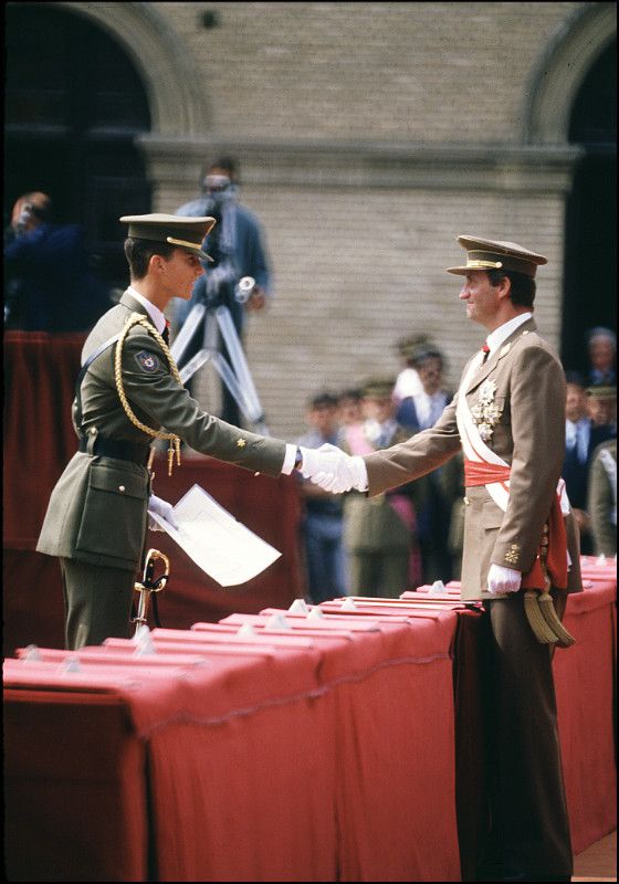 El rey Felipe en su época en la Academia General Militar de Zaragoza