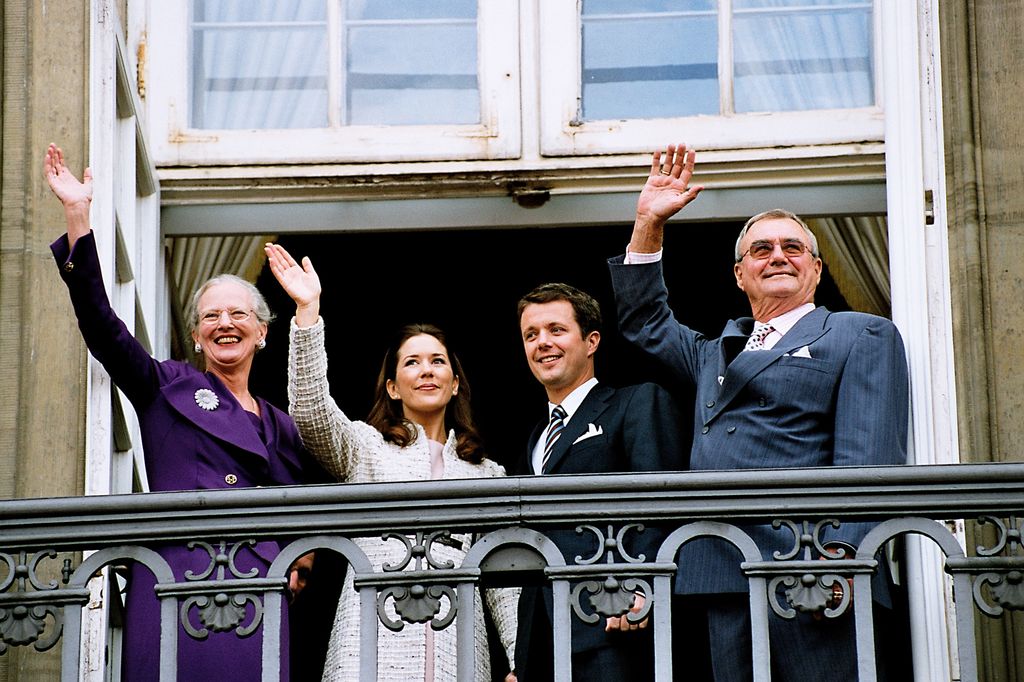 Federico de Dinamarca y Mary de Dinamarca el día de su compromiso el 8 de octubre de 2003