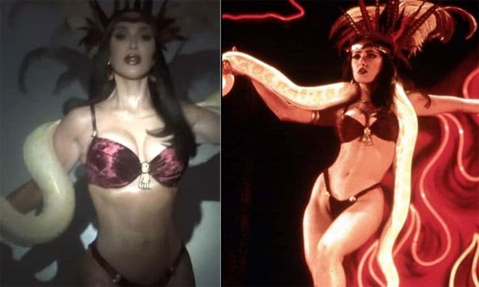 Kim Kardashian caracterizada de Salma Hayek 