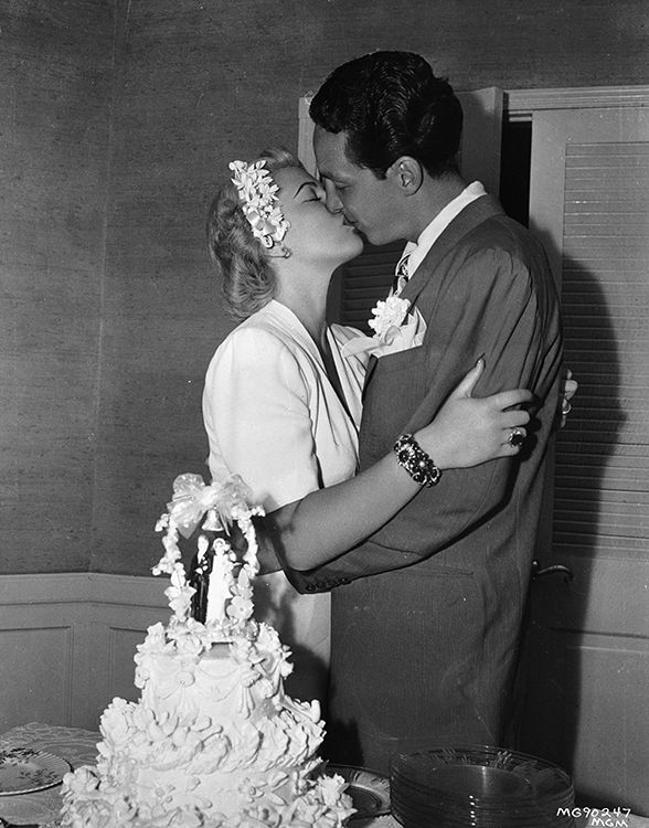 Lana Turner en su boda con Steve Crane