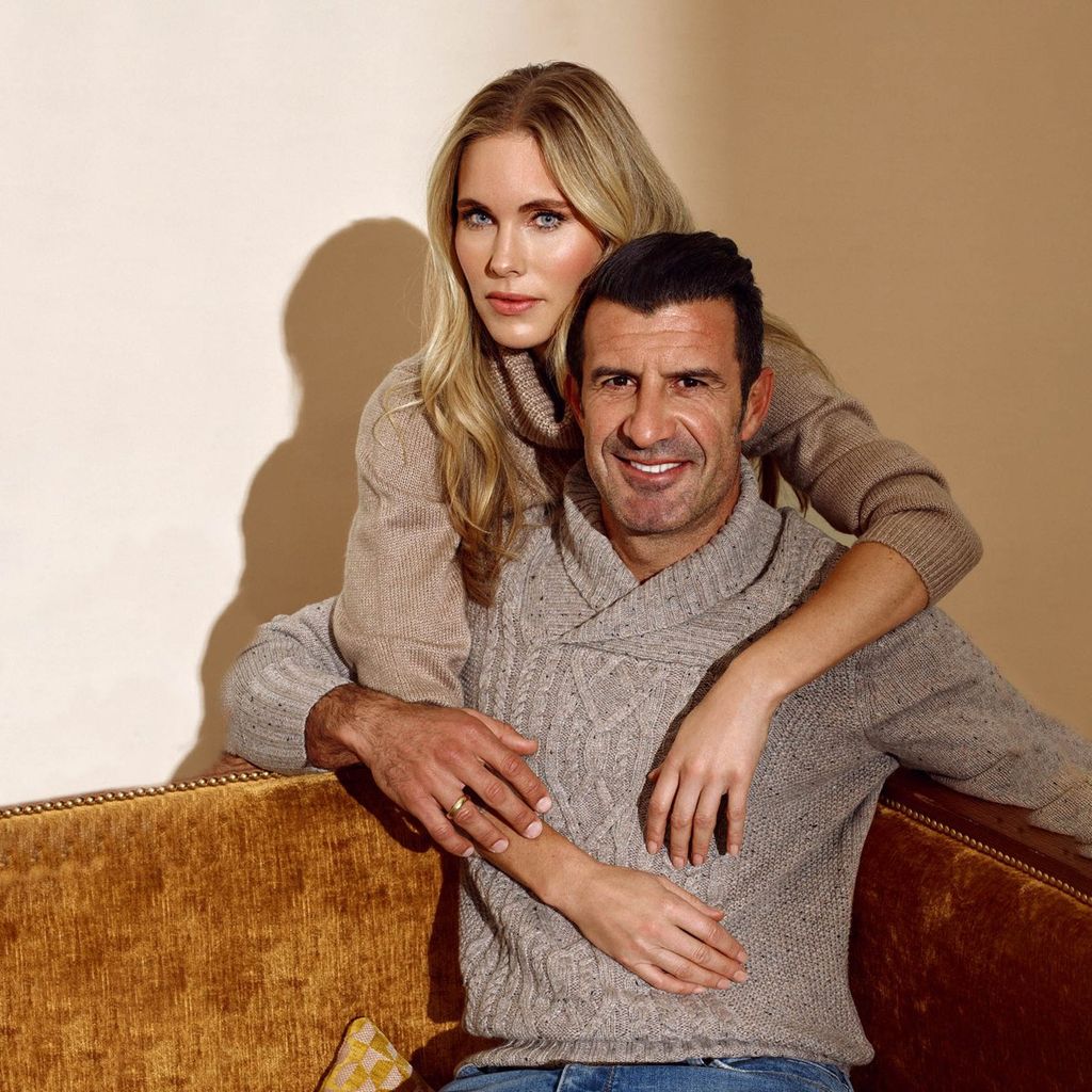 Helen Svedin y Luis Figo