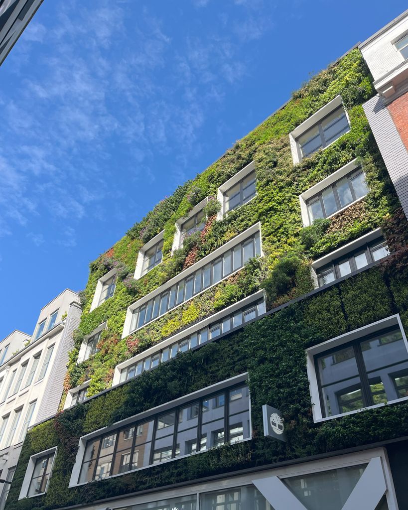 Edificio de viviendas en Reino Unido con la fachada vegetal