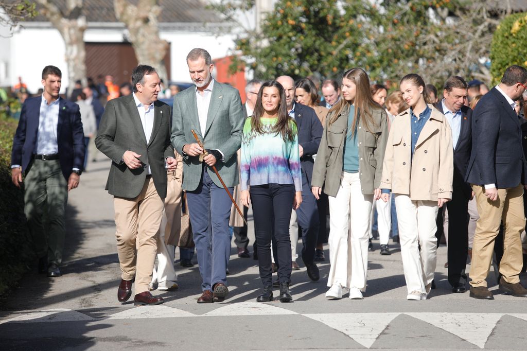 La princesa Leonor en su visita a la parroquia de Arroes, Villaviciosa, Pueblo Ejemplar de Asturias 2023