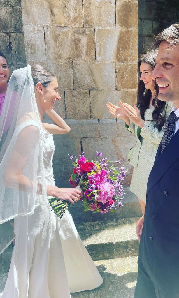 Carmen Rodés, el día de su boda con Pablo Massana.