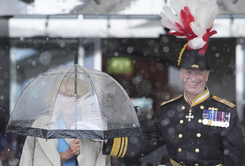 Reina Camilla en la isla de Jersey el 15 de julio de 2024