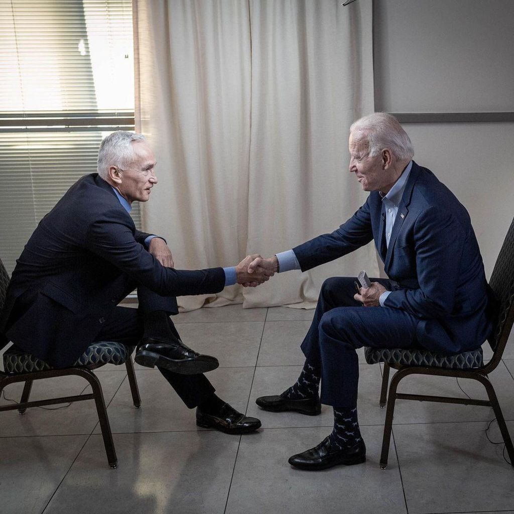 Jorge Ramos y Joe Biden