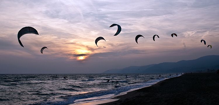 CASTELLDEFELS noche kite surf barcelona