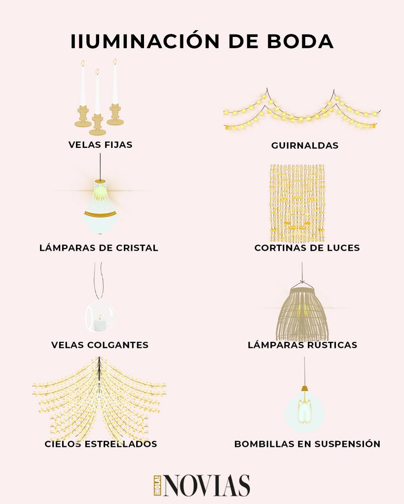 iluminación de bodas