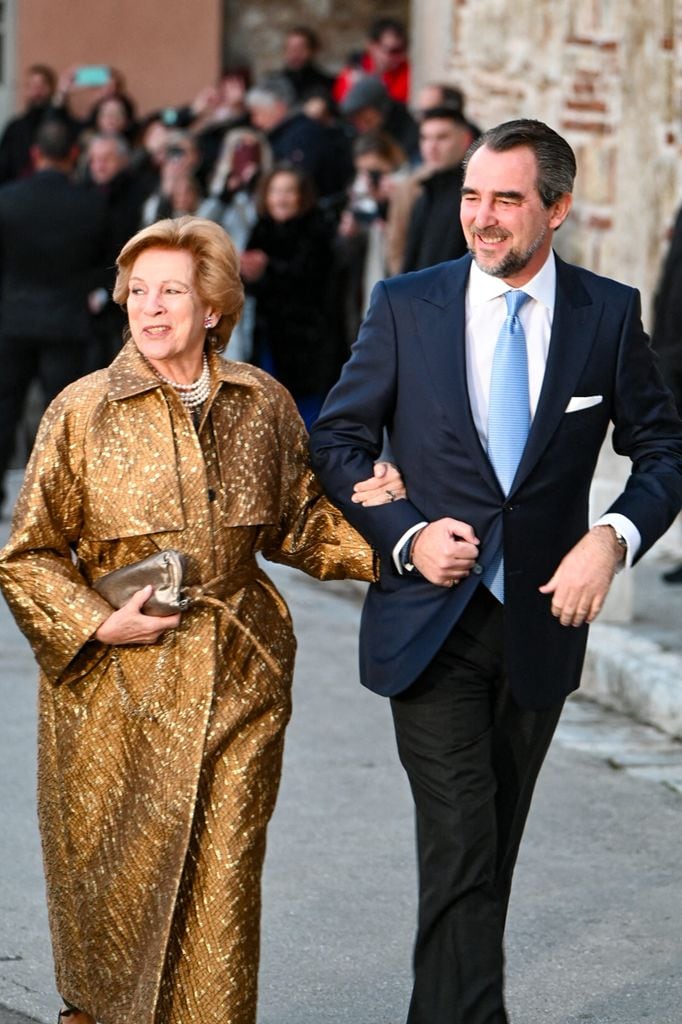 Nicolás de Grecia y Ana María de grecia en el día de su boda